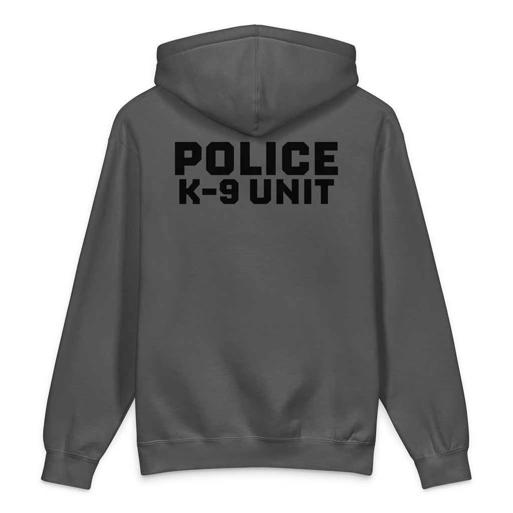 Police K-9 Unit - Heavyweight Duty Wear / RAID Hoodie in Charcoal Solid - back view