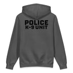 Police K-9 Unit - Heavyweight Duty Wear / RAID Hoodie in Charcoal Solid - back view