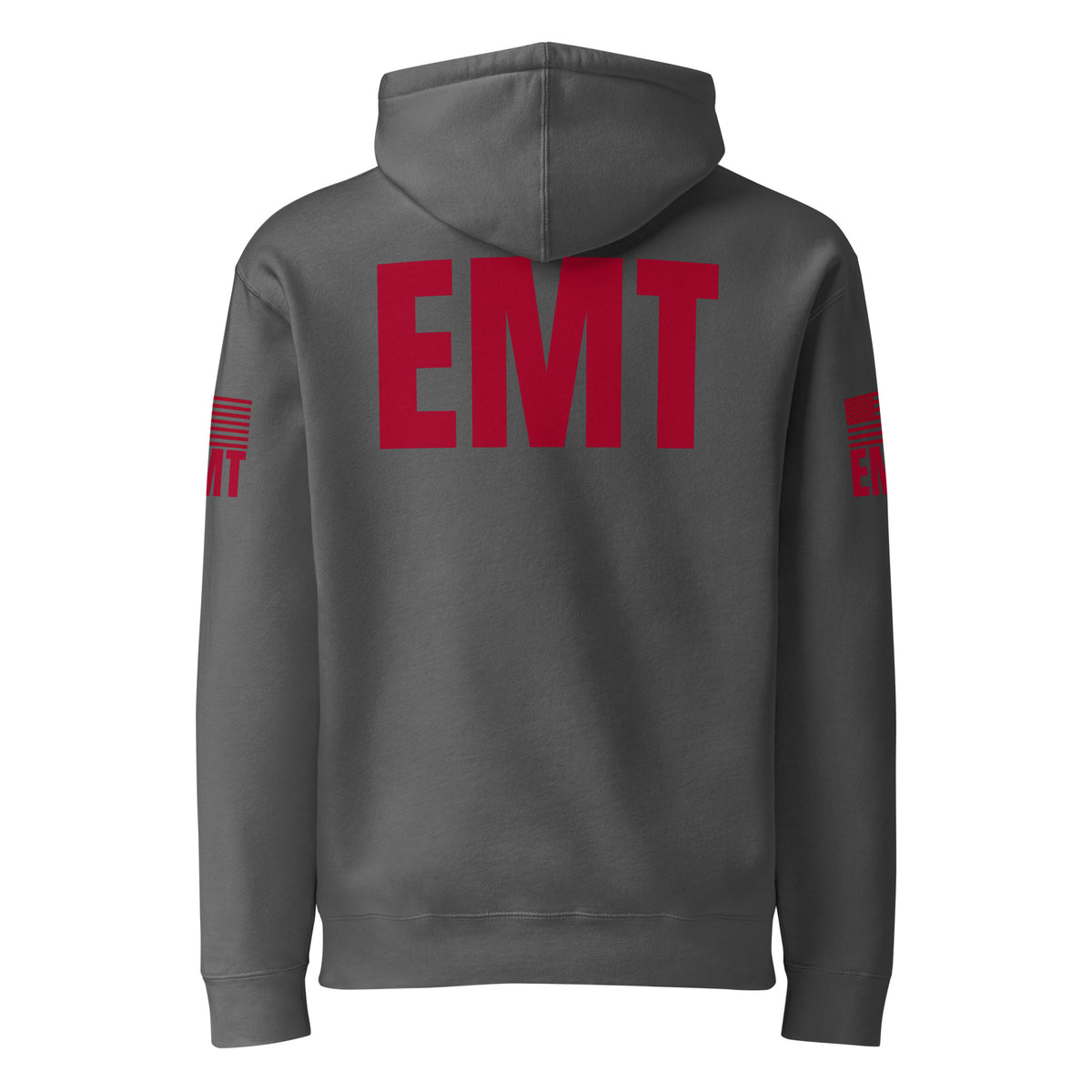 EMT — Duty Wear Heavyweight Hoodie in Charcoal Solid, back view