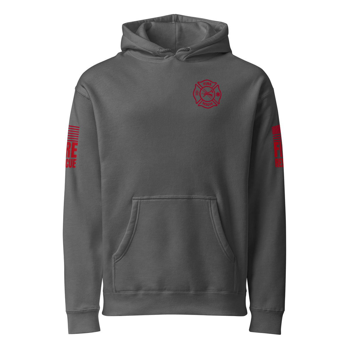 Fire Rescue — Duty Wear Heavyweight Hoodie, in Charcoal, front view