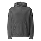 Corrections — Duty Wear Heavyweight Hoodie (Flag & Sleeve Identifier) — Charcoal Solid — Front view