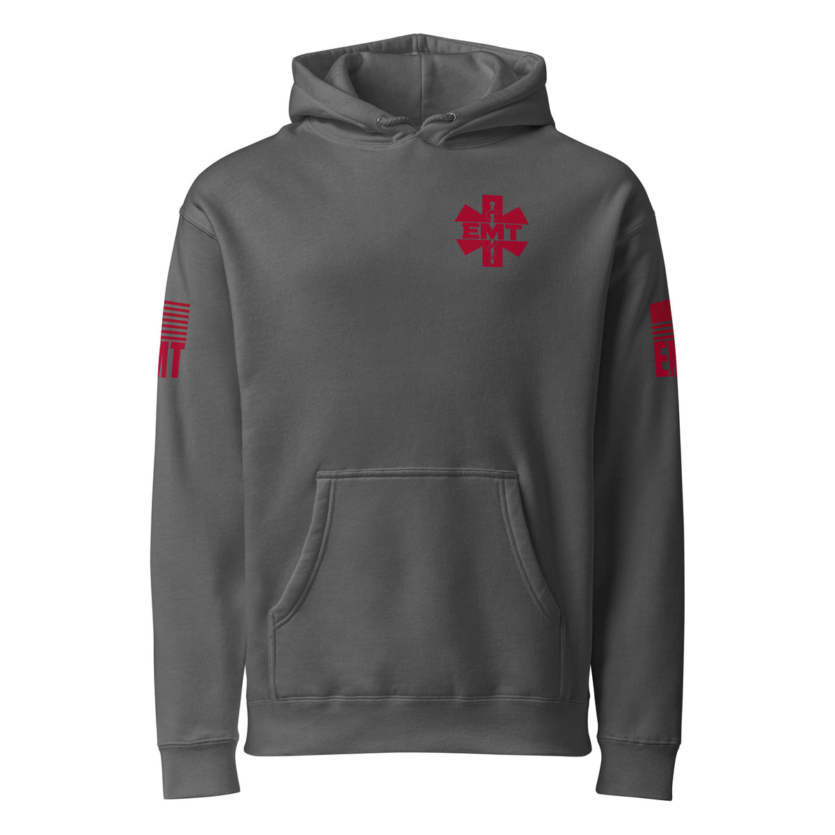 EMT — Duty Wear Heavyweight Hoodie in Charcoal Solid, front view