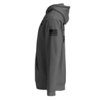 State Police — Duty Wear Heavyweight Hoodie (Flag & Sleeve Identifier) — Charcoal Solid — Left-side view