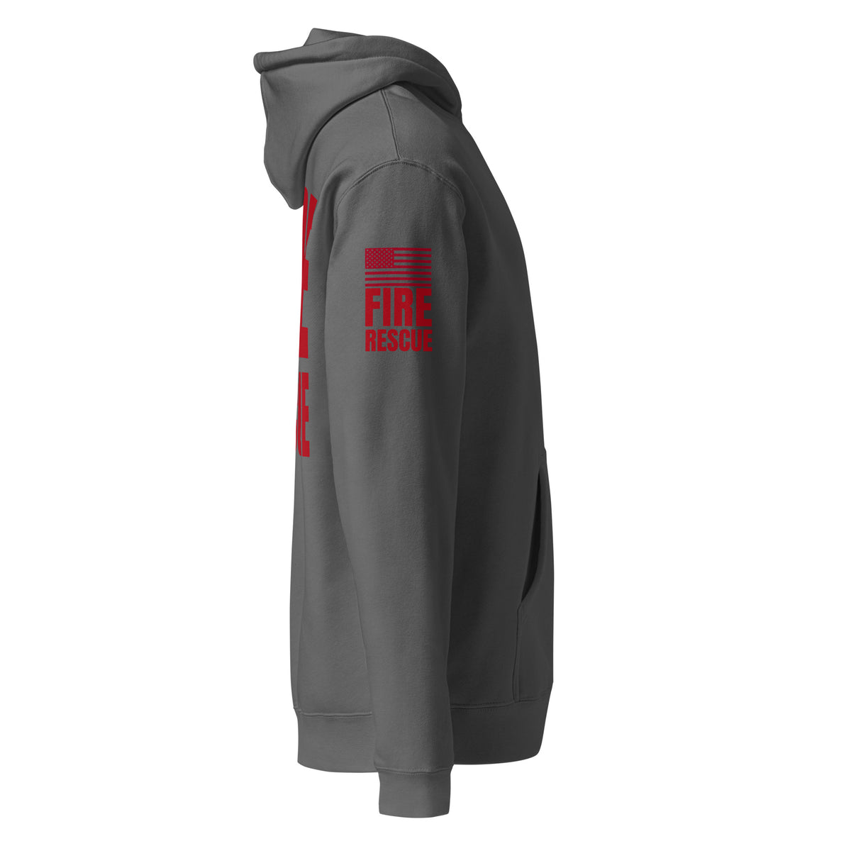 Fire Rescue — Duty Wear Heavyweight Hoodie, in Charcoal, right-side view