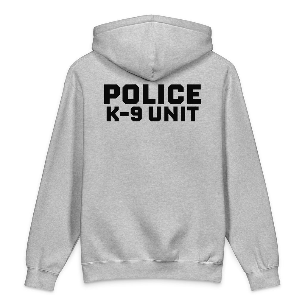 Police K-9 Unit - Heavyweight Duty Wear / RAID Hoodie in Grey Heather - back view