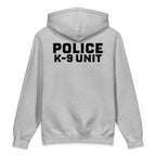 Police K-9 Unit - Heavyweight Duty Wear / RAID Hoodie in Grey Heather - back view