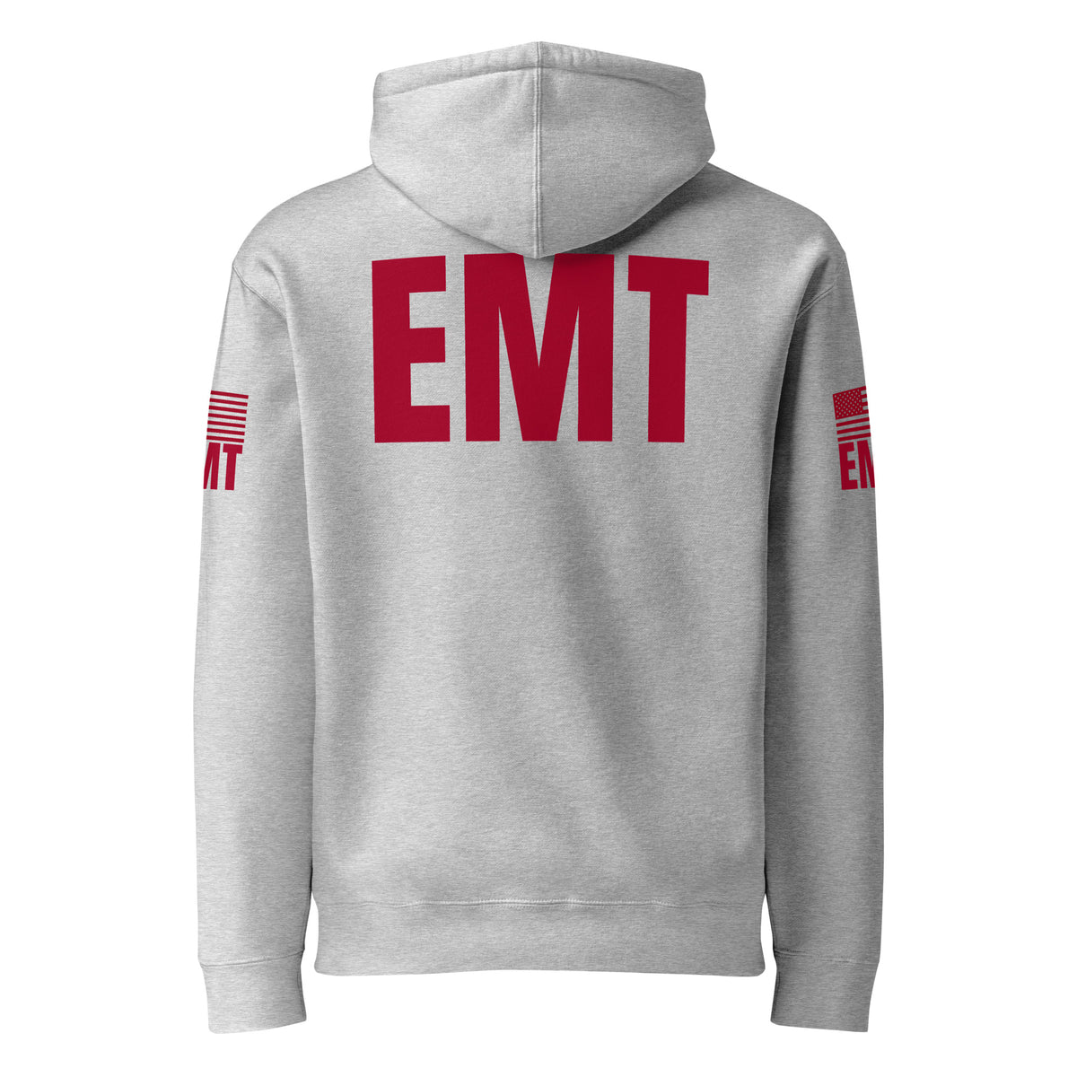 EMT — Duty Wear Heavyweight Hoodie in Grey Heather, back view