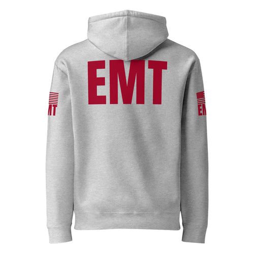 EMT — Duty Wear Heavyweight Hoodie in Grey Heather, back view