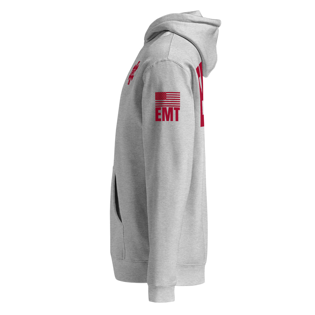EMT — Duty Wear Heavyweight Hoodie in Grey Heather, left side view