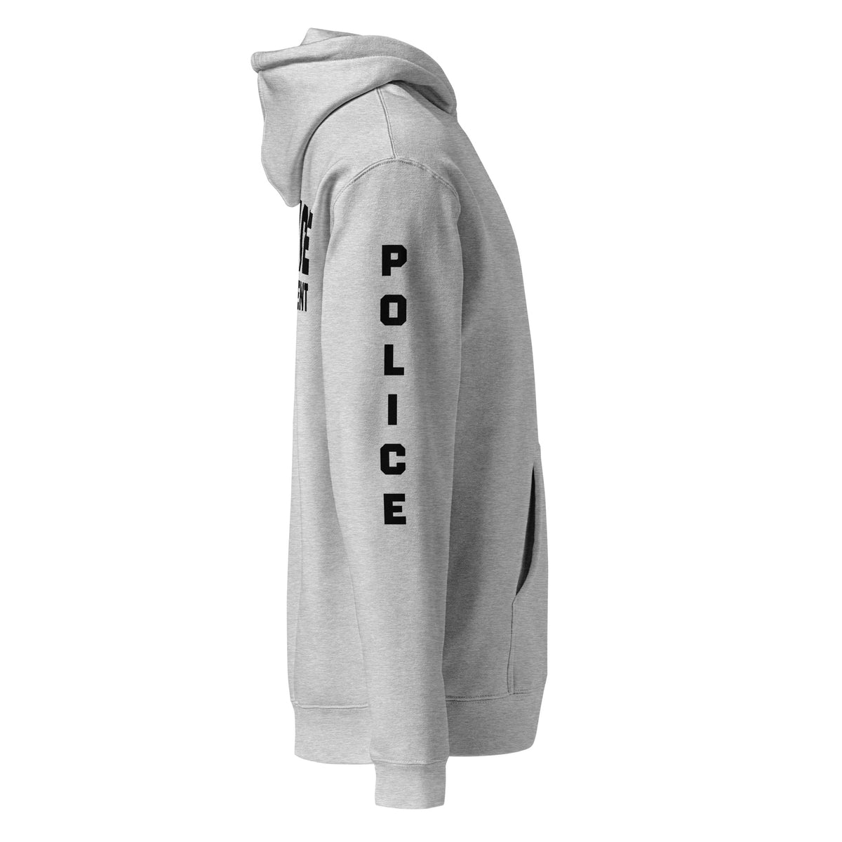 Special Agent — Duty Wear Heavyweight Hoodie (Full Sleeve Identifier) — Grey Heather — Right-side view