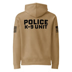 Police K-9 Unit - Heavyweight Duty Wear / RAID Hoodie (Flag & Sleeve Identifiers) in Sandstone - back view