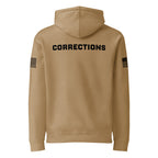 Corrections — Duty Wear Heavyweight Hoodie (Flag & Sleeve Identifier) — Sandstone — Back view