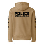Special Agent — Duty Wear Heavyweight Hoodie (Full Sleeve Identifier) — Sandstone — Back view