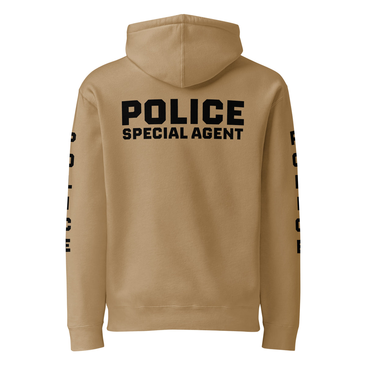Special Agent — Duty Wear Heavyweight Hoodie (Full Sleeve Identifier) — Sandstone — Back view