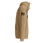 State Police — Duty Wear Heavyweight Hoodie (Flag & Sleeve Identifier) — Sandstone — Left-side view