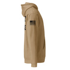 State Police — Duty Wear Heavyweight Hoodie (Flag & Sleeve Identifier) — Sandstone — Right-side view