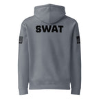 SWAT — Duty Wear Heavyweight Hoodie (Flag & Sleeve Identifier) — Storm Blue — Back view
