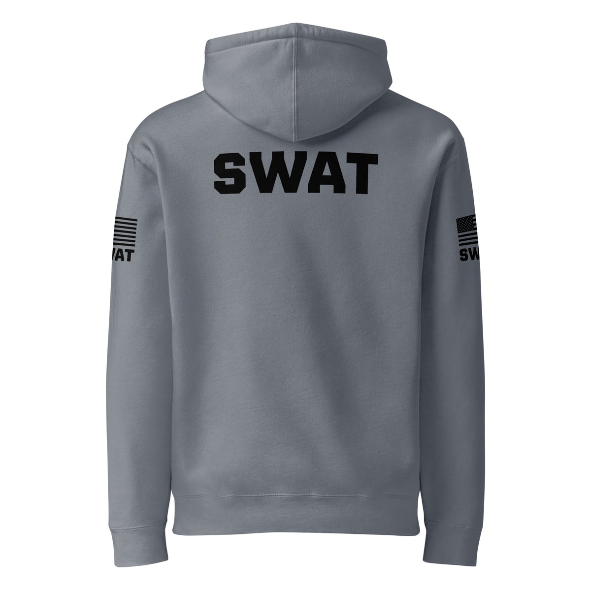 SWAT — Duty Wear Heavyweight Hoodie (Flag & Sleeve Identifier) — Storm Blue — Back view