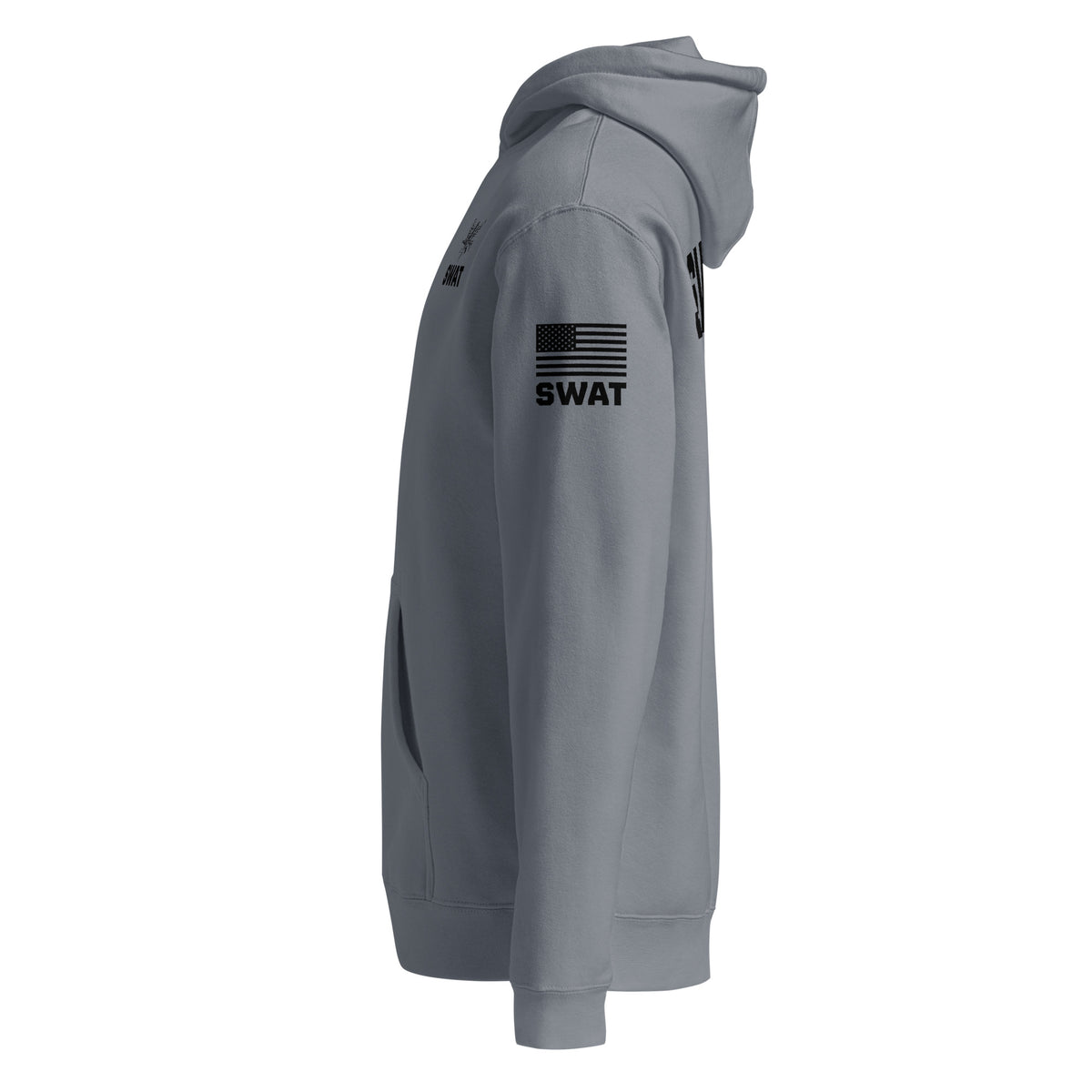 SWAT — Duty Wear Heavyweight Hoodie (Flag & Sleeve Identifier) — Storm Blue — Left-side view