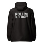 Police K-9 Unit - Lightweight Duty Windbreaker in Black - back view