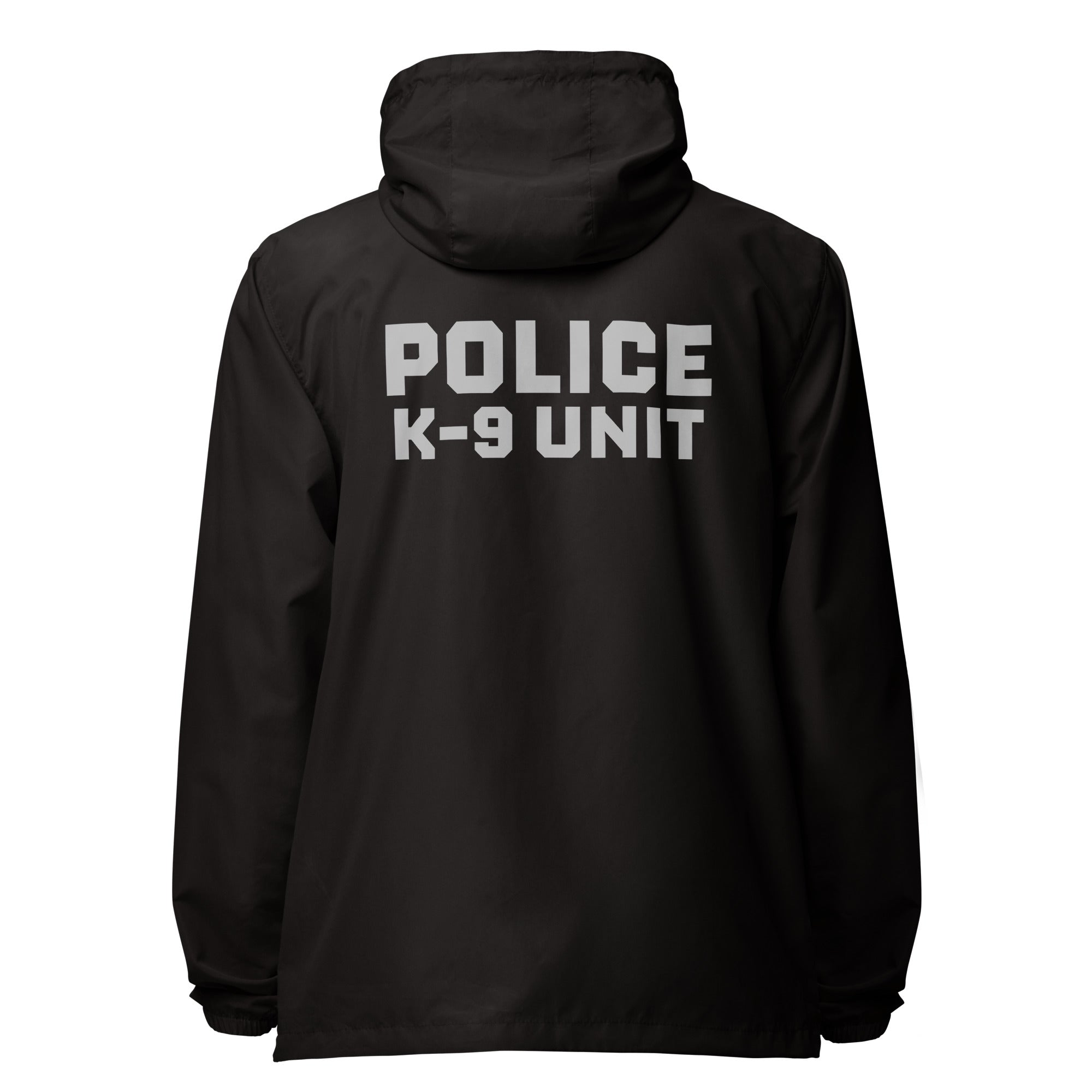 Police K-9 Unit - Lightweight Duty Windbreaker in Black - back view