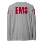 EMS — Duty Wear Long Sleeve Shirt (Flag & Sleeve Identifier) — Athletic Heather — Back view