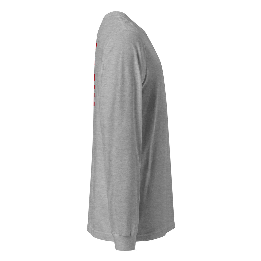 Fire Rescue long sleeve duty shirt with left sleeve identifier in Athletic Heather, right view