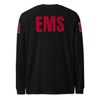 EMS — Duty Wear Long Sleeve Shirt (Flag & Sleeve Identifier) — Black — Back view