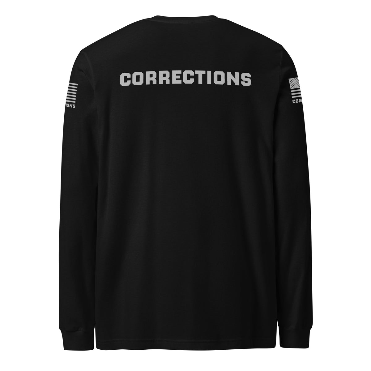 Corrections — Duty Wear Long Sleeve Shirt (Flag & Sleeve Identifier) — Black — Back view