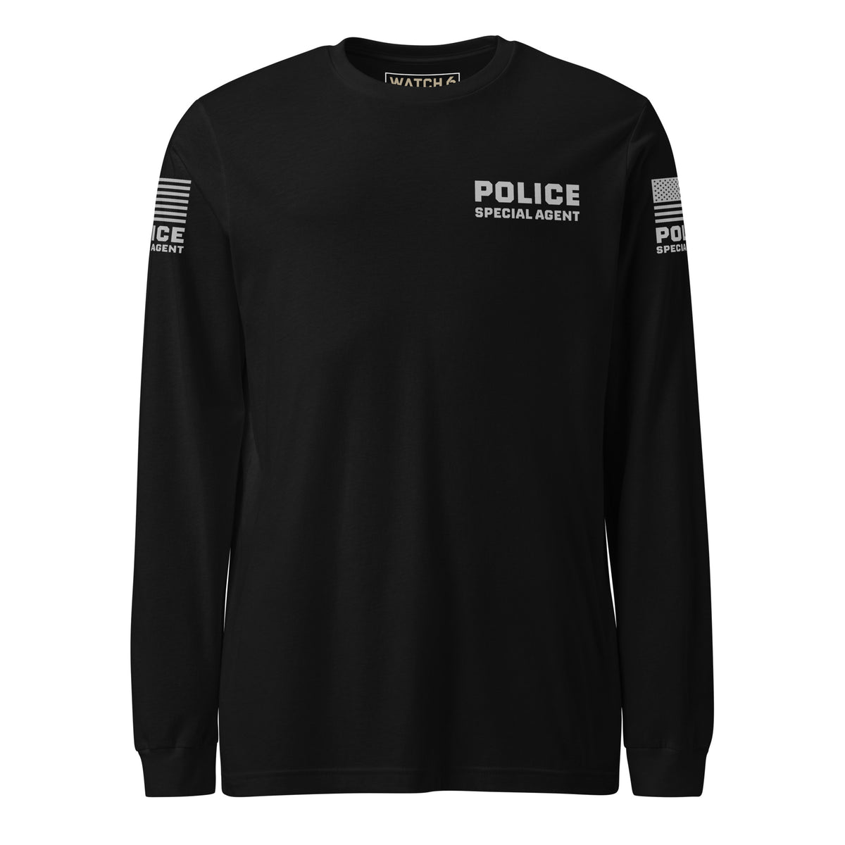 Special Agent — Duty Wear Long Sleeve Shirt in Black, front view