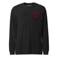 Fire Rescue long sleeve duty shirt with full sleeve identifiers in Black Heather, front view
