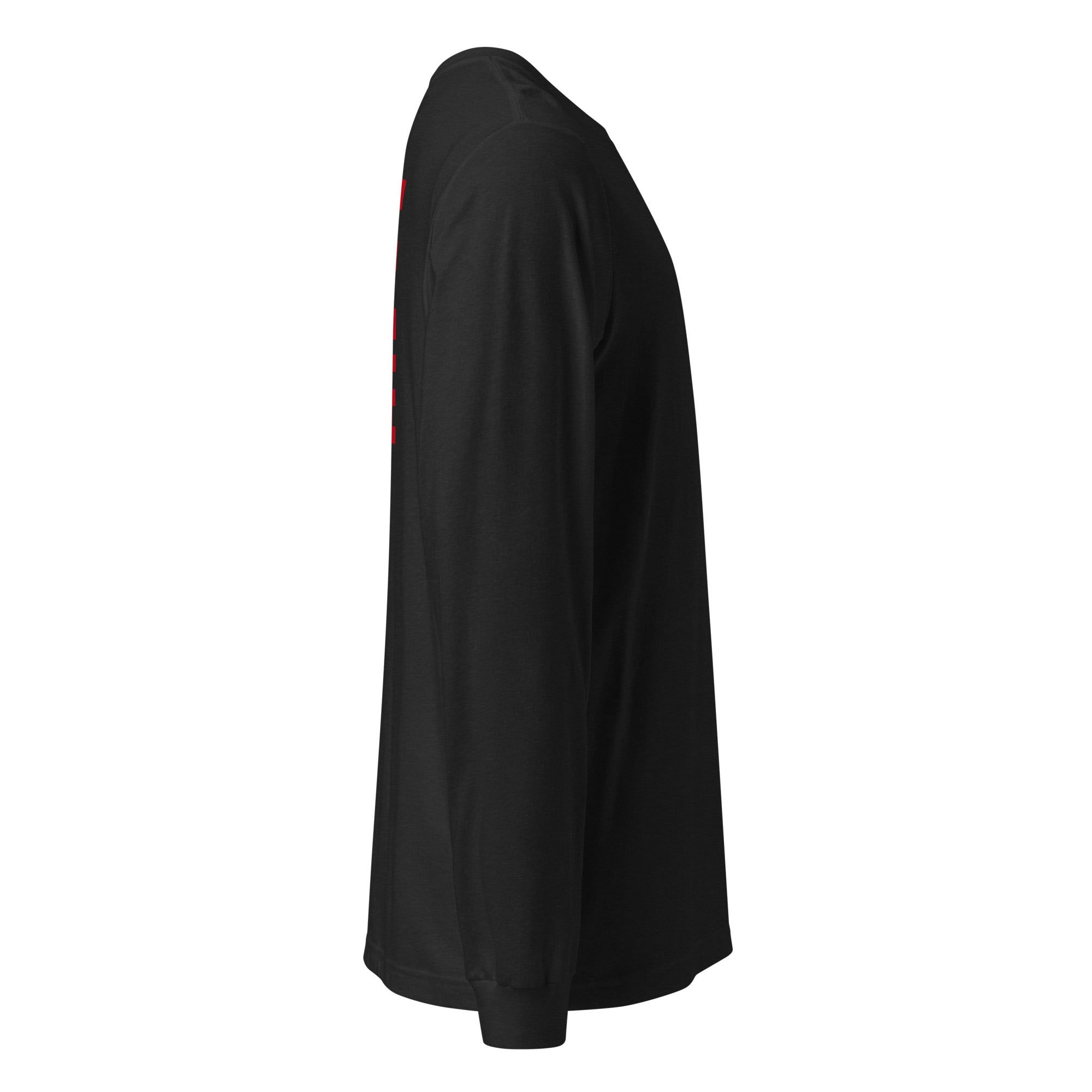Fire Rescue long sleeve duty shirt with left sleeve identifier in Black Heather, right view