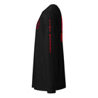Fire Rescue long sleeve duty shirt with full sleeve identifiers in Black, left view