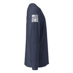 EMS — Duty Wear Long Sleeve Shirt (Flag & Sleeve Identifier) — Heather Navy — Right-side view