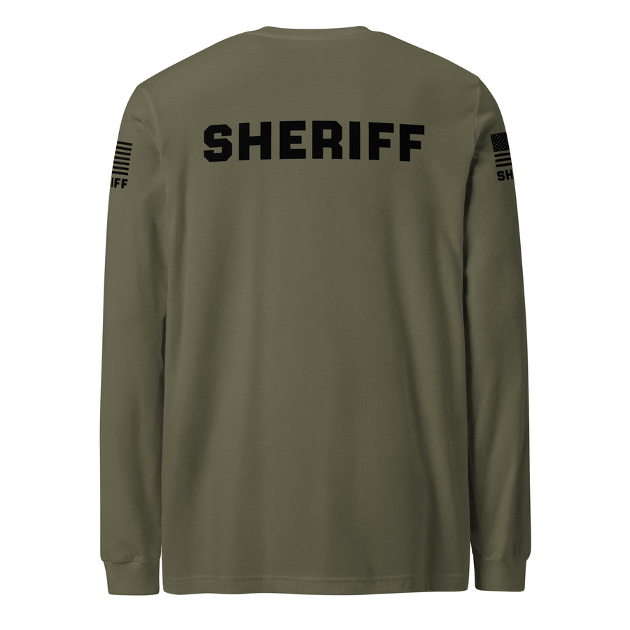 Sheriff — Duty Wear Long Sleeve — Military Green, back view