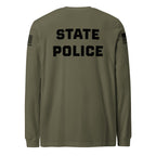 State Police — Duty Wear Long Sleeve Shirt (Flag & Sleeve Identifier) — Military Green — Back view