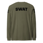 SWAT — Duty Wear Long Sleeve Shirt (Flag & Sleeve Identifier) — Military Green — Back view