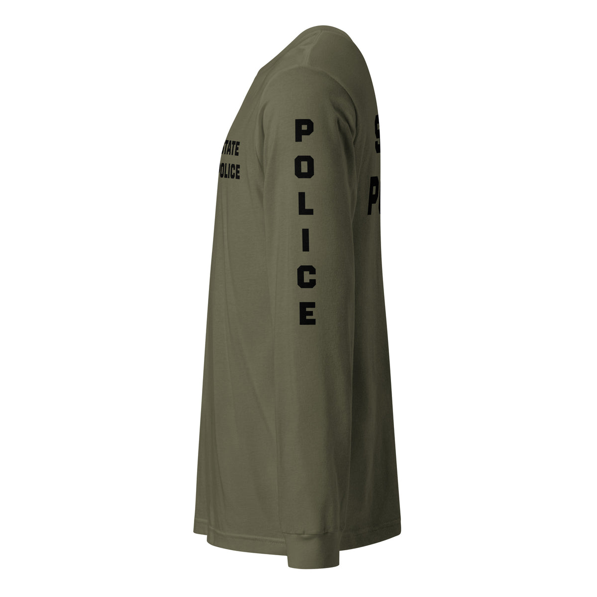State Police — Duty Wear Long Sleeve Shirt (Full Sleeve Identifier) — Military Green — Left-side view