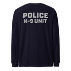 Police K-9 Unit long sleeve RAID shirt in Navy, back view