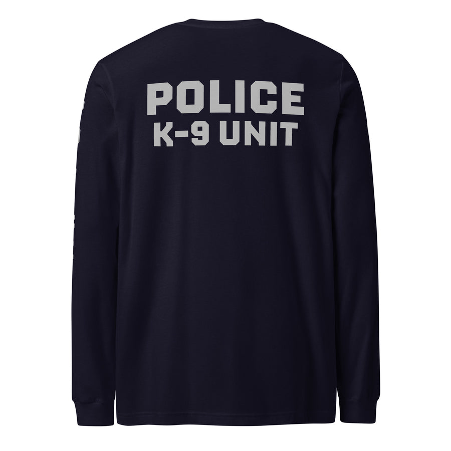 K-9 Unit — Duty Wear Long Sleeve Shirt, in Navy, back view