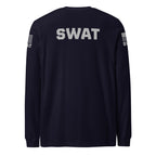 SWAT — Duty Wear Long Sleeve Shirt (Flag & Sleeve Identifier) — Navy — Back view