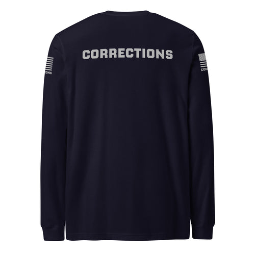 Corrections — Duty Wear Long Sleeve Shirt (Flag & Sleeve Identifier) — Navy — Back view