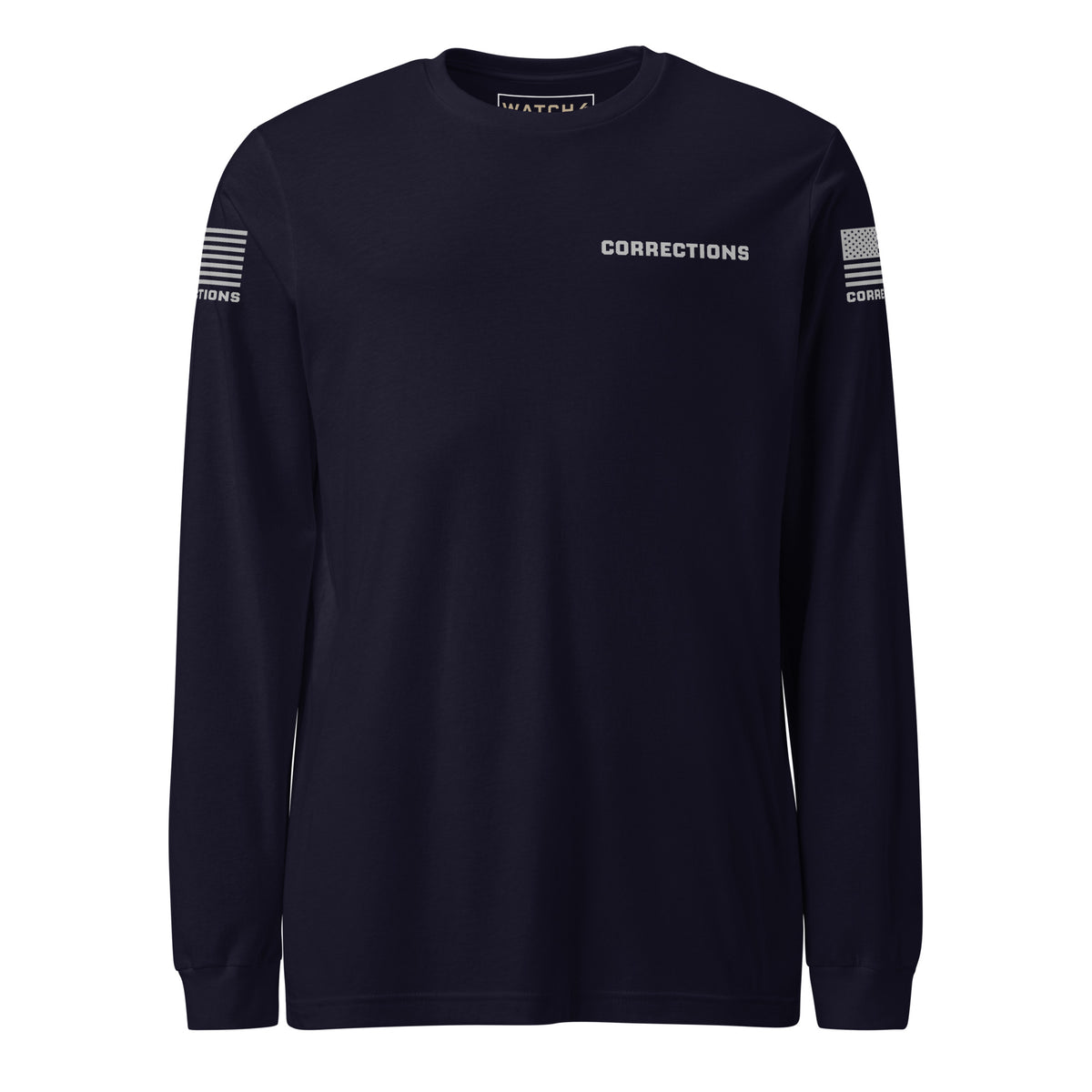 Corrections — Duty Wear Long Sleeve Shirt (Flag & Sleeve Identifier) — Navy — Front view