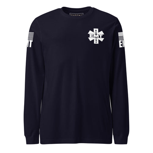 EMT — Duty Wear Long Sleeve Shirt in Navy, front view