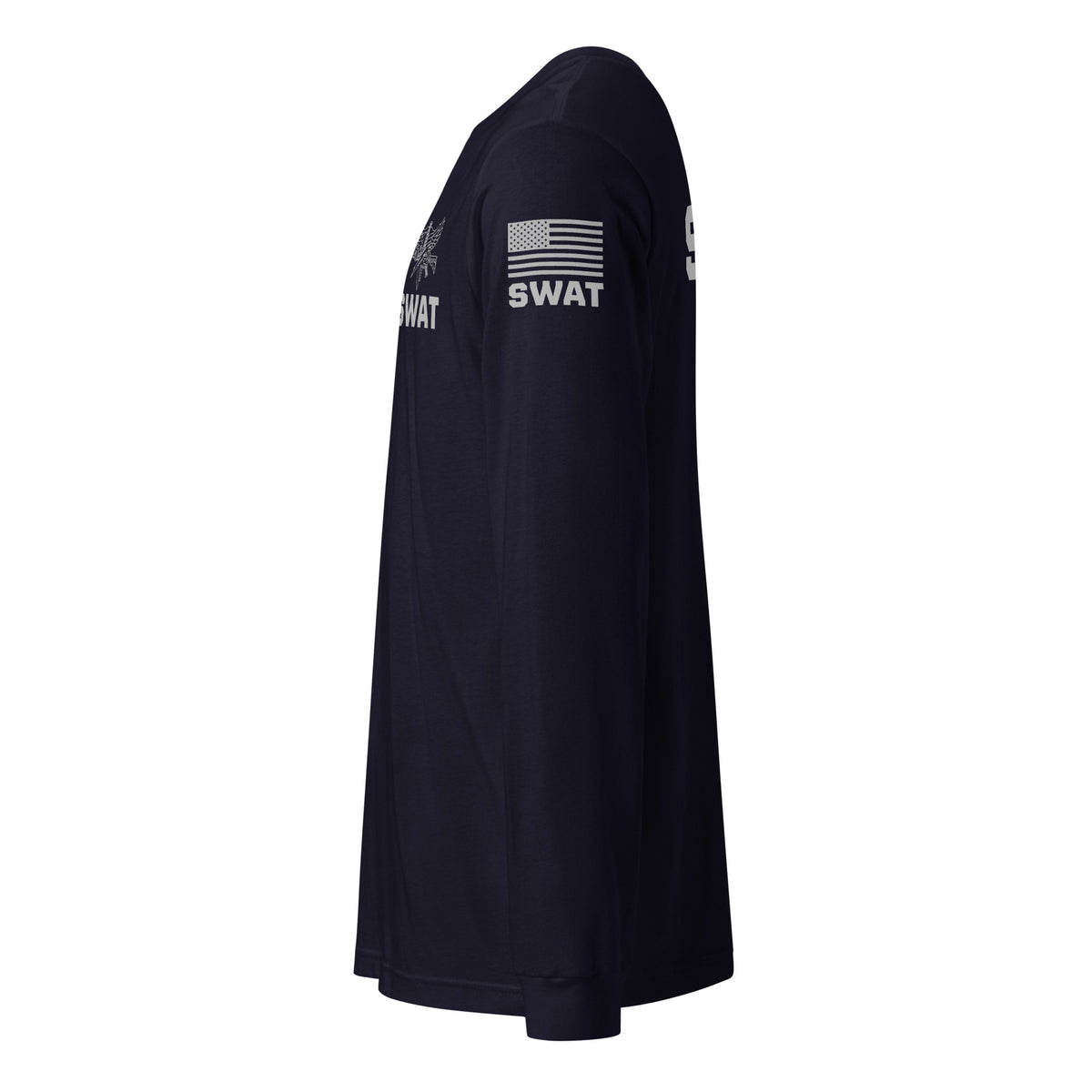 SWAT — Duty Wear Long Sleeve Shirt (Flag & Sleeve Identifier) — Navy — Left-side view
