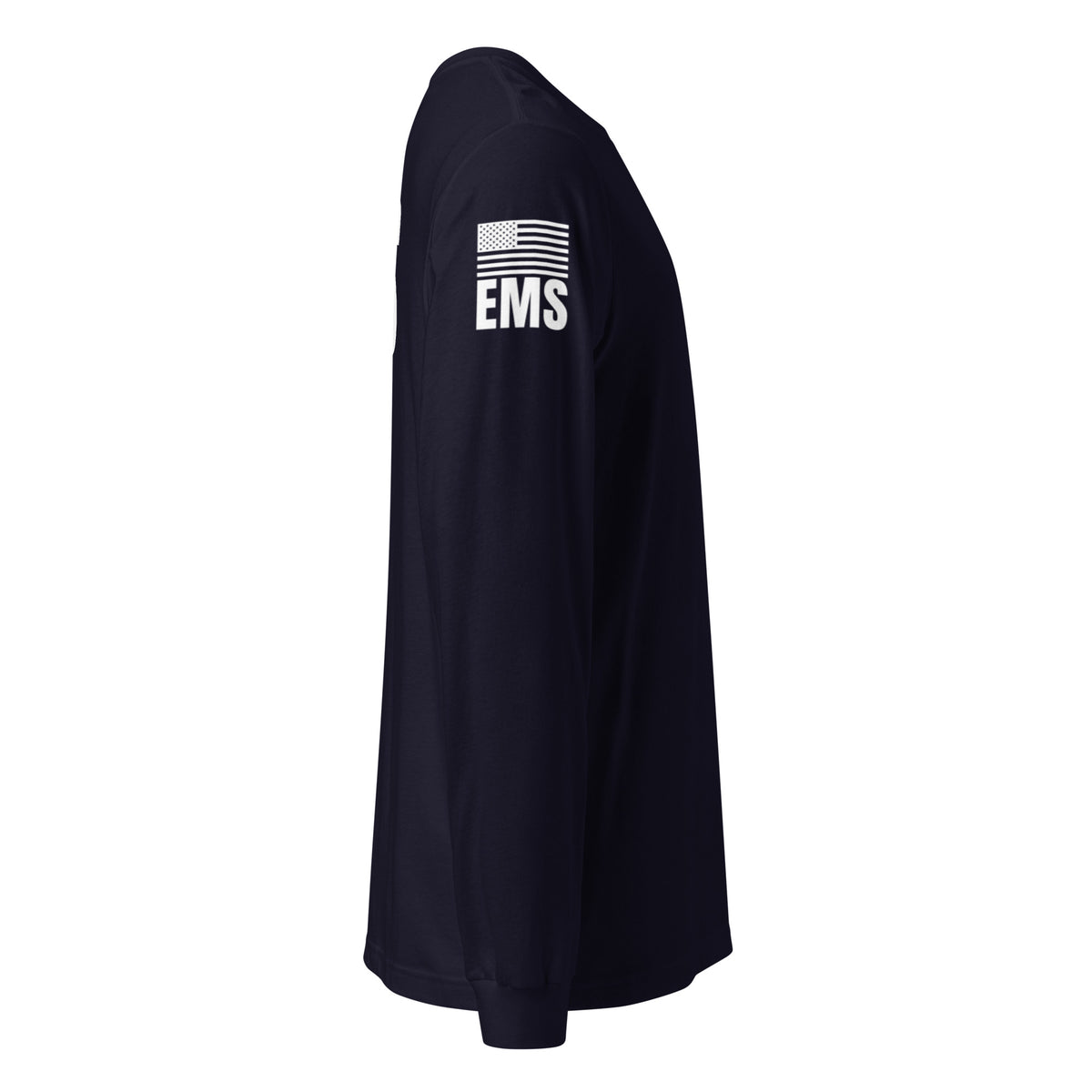 EMS — Duty Wear Long Sleeve Shirt (Flag & Sleeve Identifier) — Navy — Right-side view