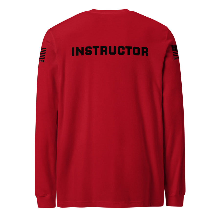 Instructor — Training Day Long Sleeve Shirt — Red, back view