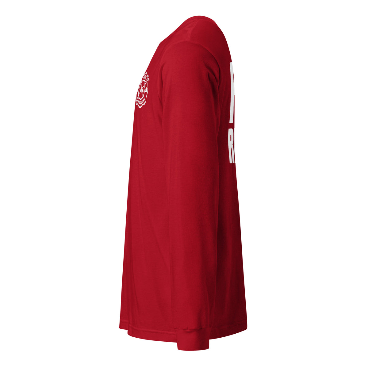 Fire Rescue — Duty Wear Long Sleeve Shirt — Red, left-side view