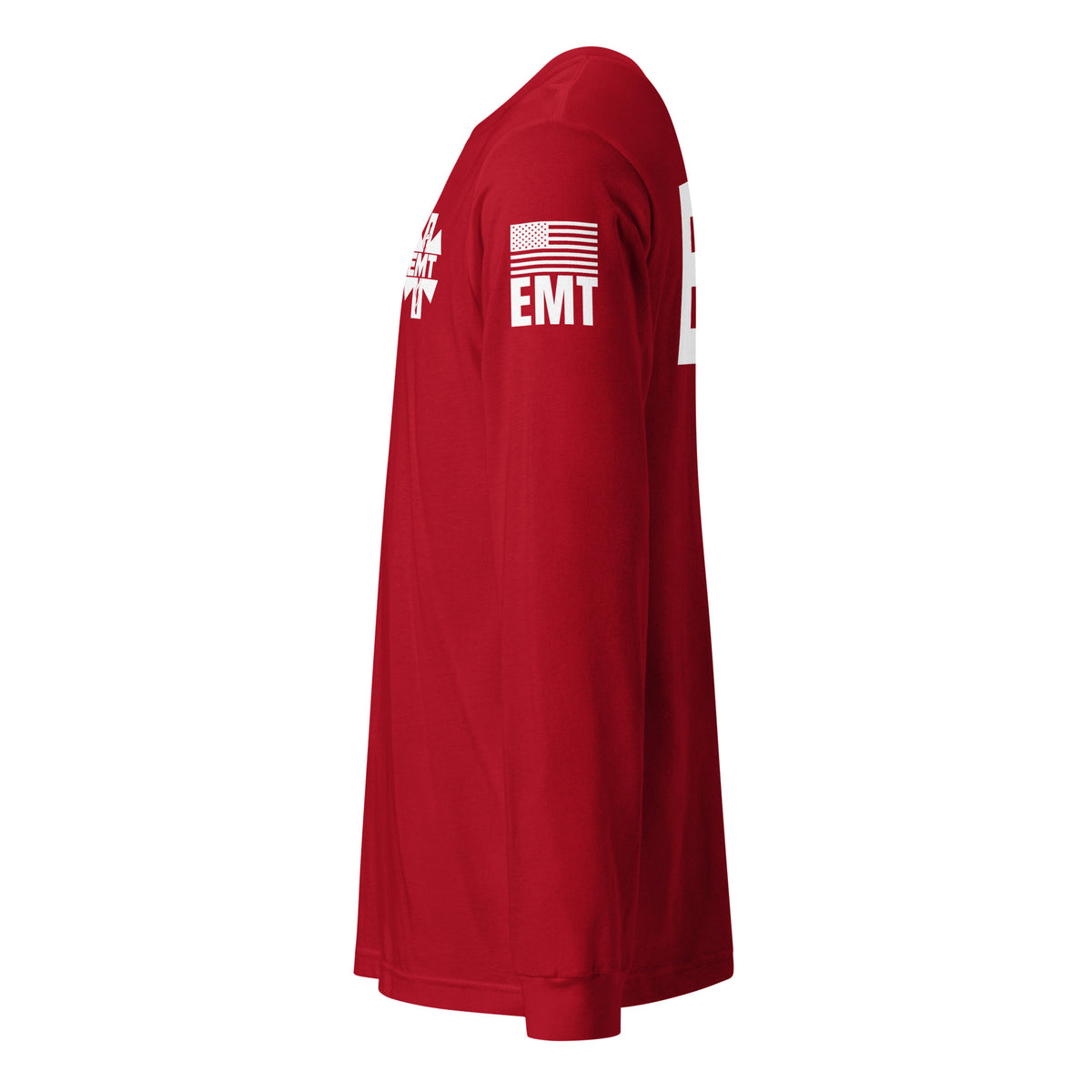 EMT — Duty Wear Long Sleeve Shirt in Red, left side view