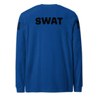 SWAT — Duty Wear Long Sleeve Shirt (Flag & Sleeve Identifier) — True Royal — Back view
